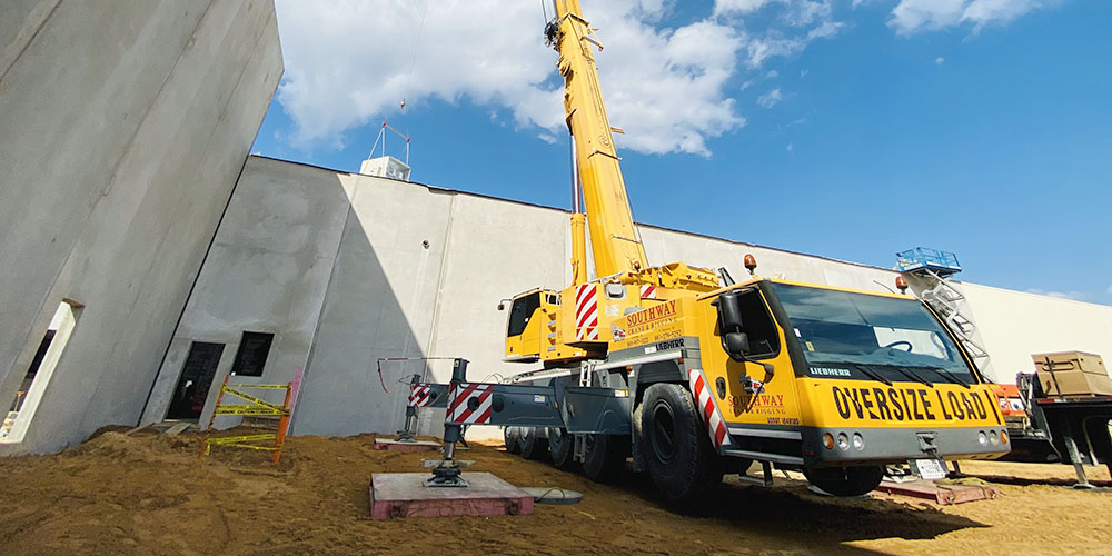 Southway Mobile Crane Construction Site
